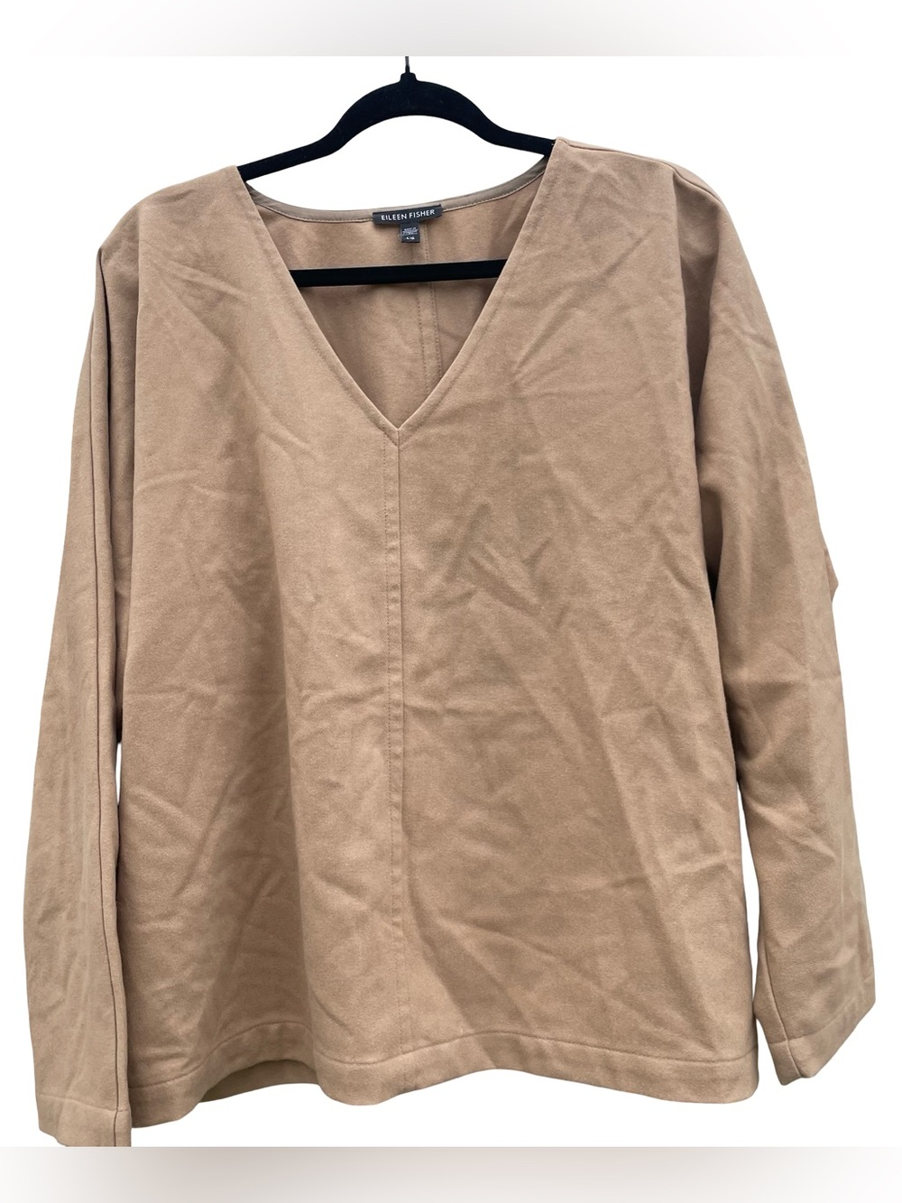Eileen fisher wool oversized v neck top large